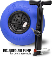 Load image into Gallery viewer, Folding Beach Cart with Balloon Wheels, Rolling Cooler Dolly with 12 Inch Large Sand and Beach Tires (Blue)