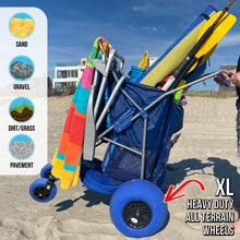 Load image into Gallery viewer, Rollx 4x Balloon Wheel Foldable Storage Wagon Beach Cart
